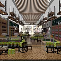 Supermarket Department Store Interior With Neatly Organized Shelves and Diverse Products