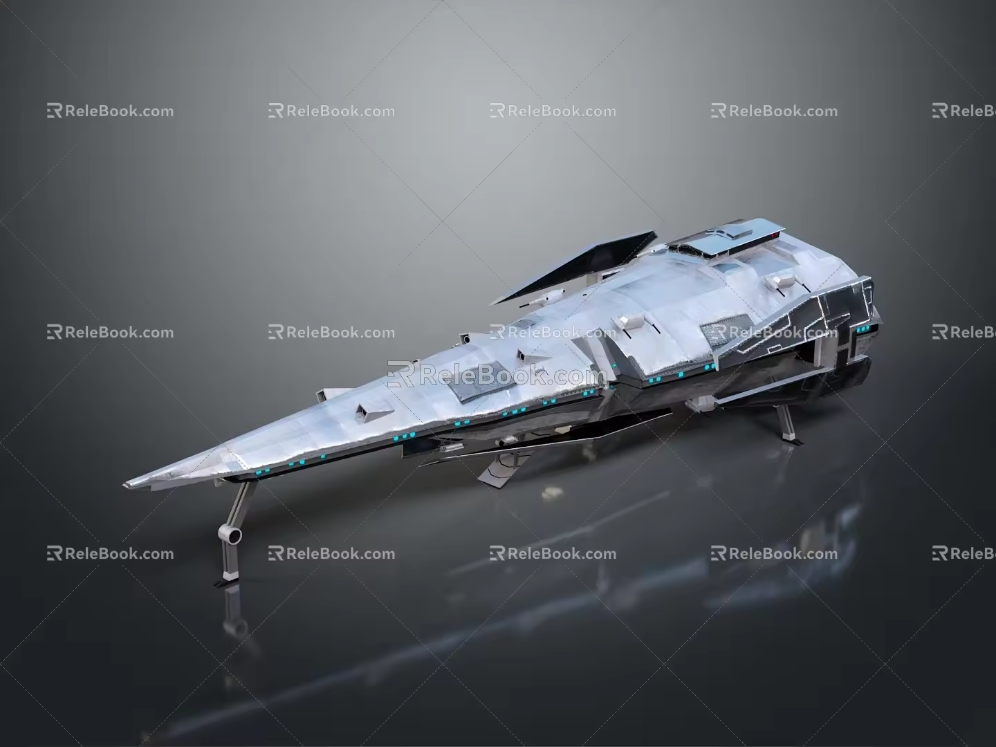 Modern Spaceship Spacecraft 3d model