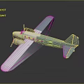 Light Blue And White Passenger Airplane With Twin Propellers And Classic Wings Design