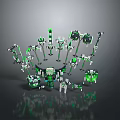 Cold weapons Sword Axe Hook Fork Spear Trident Melee Weapon Military 3d model