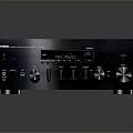 Yamaha Black Audio Amplifier With Control Knobs And Display Panel