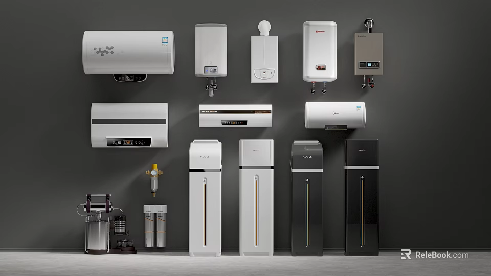 Various Modern Household Appliances Collection Featuring Stylish And Functional Designs 3d model 