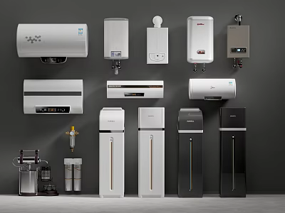 Various Modern Household Appliances Collection Featuring Stylish And Functional Designs 3d model