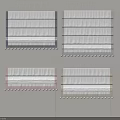 Pleated Roman Blinds in Various Soft Colors with Decorative Bottom Details and Textured Fabric