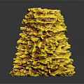 Eye Catching Golden Layered Crispy Food Tower With Flaky Stacked Structure