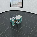 Modern Green and Silver Kitchen Appliances Including Coffee Machine Toaster and Kettle