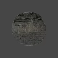 Damaged Metallic Sphere With Grid Pattern And Abstract Design On Monochrome Background
