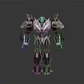 Futuristic Humanoid Robot With Complex Mechanical Parts Metallic Texture And Sci-Fi Design