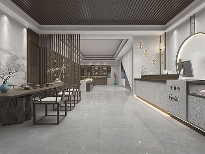 New Chinese Tea Shop 3d model