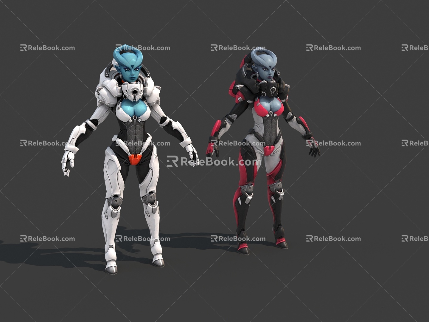 Alien interstellar female warrior realistic sci-fi female cavalry armored female warrior sci-fi combat uniform female warrior 3d model