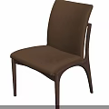 Modern Solid Wood Leather Upholstered Dining Chair With Sleek Streamlined Design For Home Dining Rooms