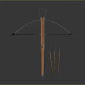 Crossbow Mechanical Crossbow Shift Bow and Arrow Shoot Far Equipment Weapons High-tech Crossbow 3d model
