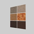 Wooden Components Featuring Dark Grain Panels And Various Texture Samples