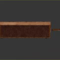 Brown Leather Square Box With Metal Clasps And Stitched Handle Design