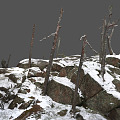 Modern Terrain Rock Terrain Rock Terrain with Light Snow 3d model