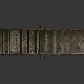 Antique Wooden Waterwheel With Metal Components Worn Spokes Gear Like Edges And Gray Background