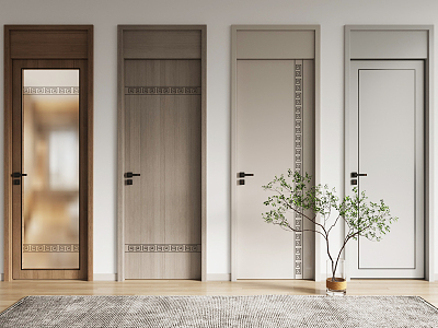 New Chinese Style Flat Door model