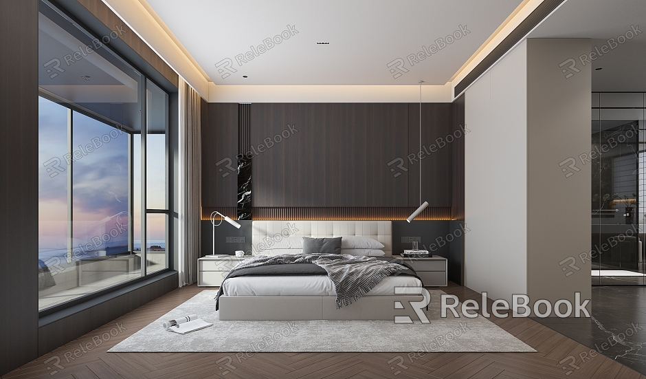 Modern Bedroom Bedding model