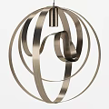 Elegant Modern Brushed Metal Decorative Light with Intricate Spherical Hanging Design