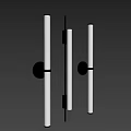 Modern Metal Wall Lamps with Long Strip Design in Gold and Silver Finish