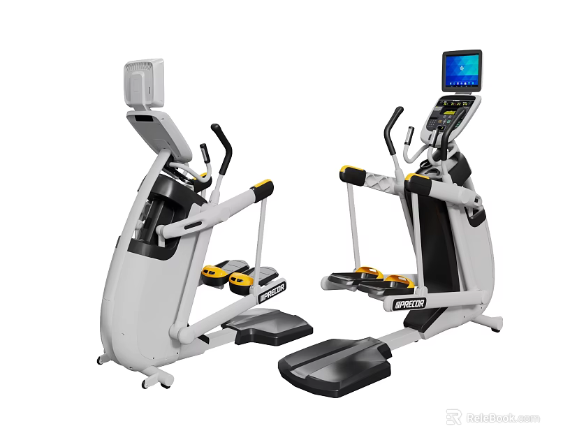 Fitness Elliptical Machines With Digital Display Ergonomic Handles And Sturdy Pedal System 3d model 