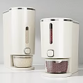 Kitchen Spice Grinders Beige Modern Design With Transparent Bottom Containers For Seasoning