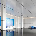 Elegant Front Desk Reception Area With Modern Lobby Design Luxury Seating And Digital Screens