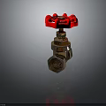 Heavy Duty Brass Valve With Red Handle For Plumbing Hardware Tool