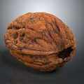 Whole Walnut With Shell Natural Texture And Cracked Open Close Up Healthy Snack