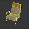 Stylish Modern Accent Chair With Gray Fabric Seat Orange Leather Back And Metal Legs