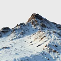 Majestic Snowy Mountain Landscape With Rocky Peaks And Snow Covered Valleys
