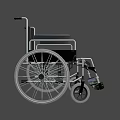Black Manual Wheelchair With Steel Frame Large Rear Wheels And Mobility Design