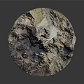 Garden Landscape 3D Terrain Model Featuring Rocky Mountain Textured Surface And Natural Valleys