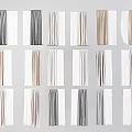 Multiple Style Curtains in Soft Tones With Smooth Texture For Home Decoration 3d model