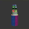 Insulated Electrical Cables Stacked With Colored Layers For Electronic Appliances