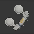 Industrial Mechanical Components Design With Multiple Cylindrical Parts And Metal Structures