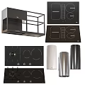 Various Types Of Kitchen Cookware Including Range Hoods Stovetops And Vents