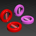 SLB Red And Pink Hand Grip Rings Fitness Training Equipment For Hand Strength