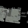 Heavy Duty Industrial Equipment With Multi Level Platforms Metal Frames And Guardrails
