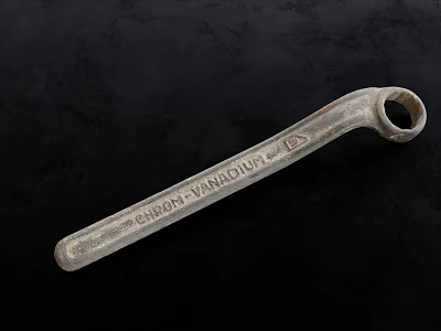 Carbon Vanadium Steel Wrench Durable Industrial Hardware Tool For Mechanical Repairs 3d model
