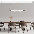 Quiet table and chair combination 3d model