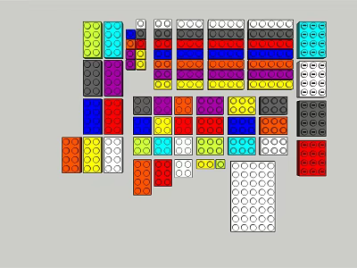 Colorful Building Blocks With Various Colors And Shapes For Creative Play 3d model