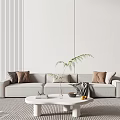 Sofa coffee table combination 3d model