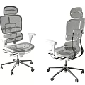 Ergonomic Mesh Office Chair With High Back Adjustable Armrests And Swivel Function 3d model