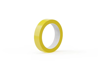 Yellow Adhesive Tape Roll For Home Office Craft And Sealing Use 3d model