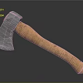 Durable Metal Axe With Wooden Handle For Cutting And Chopping Tasks