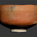 Handcrafted Ceramic Bowl With Orange Red Gradient And Textured Surface For Daily Household Use