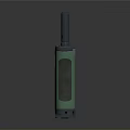 Green Handheld Tactical Weapon With Antenna Screen Keypad And Speaker Grill