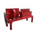 Red Industrial Mechanical Equipment With Base And Components 3d model