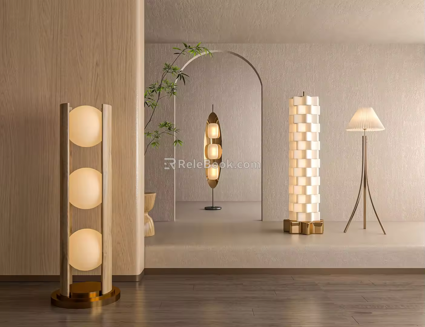 Quiet Floor Lamp 3d model